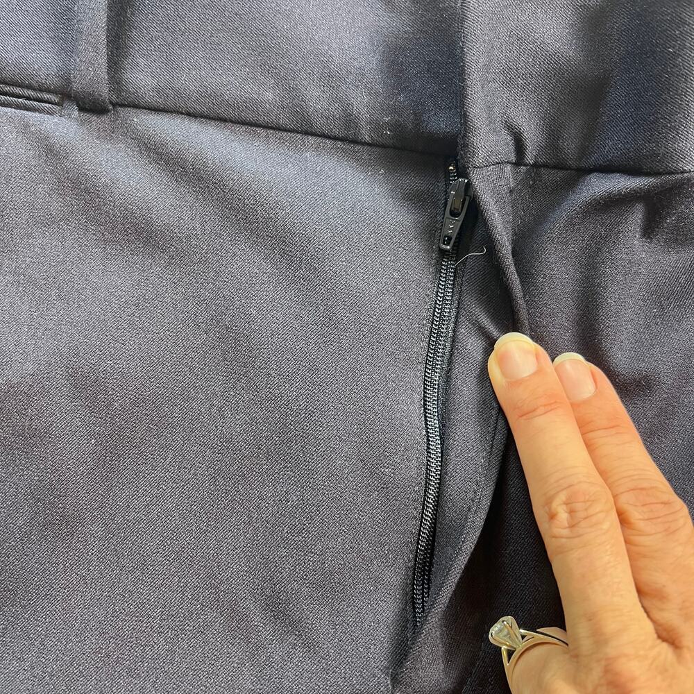 Lauren Ralph Lauren Navy Blue Dress Pants Womens NWT Wide Leg Trouser Size 14 - Picture 7 of 11